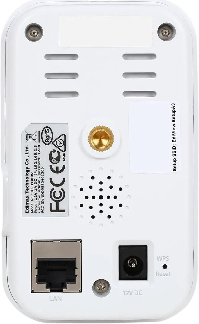 Alt view image 3 of 5 - EDIMAX IC-3140W HD 720P Built-in 2 Way Audio Wireless Day/Night IP Surveillance Camera