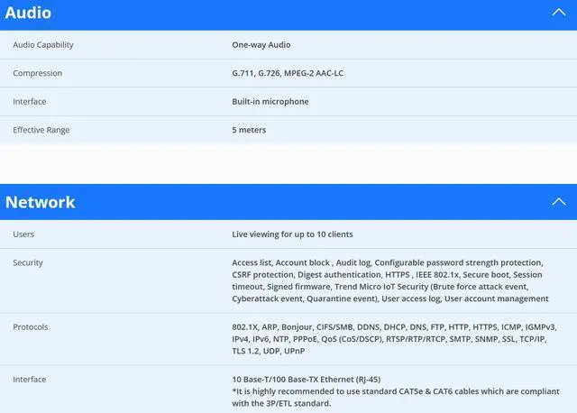 Alt view image 2 of 5 - Vivotek FD9189-HT-V2 2560 x 1920 MAX Resolution RJ45 Fixed Dome Network Camera, 5MP 30fps, H.265, 2MP 60fps, 2.8~10mm, 30M IR, WDR Pro, SNV