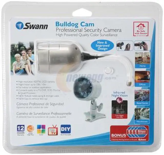 Alt view image 2 of 2 - Swann SW-C-BDOGC 420 TV Lines MAX Resolution BNC BullDog CCD Camera Day/Night Camera with LEDs for Night Vision