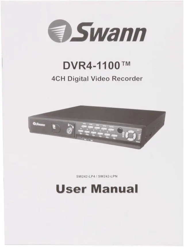Alt view image 6 of 7 - Swann DVR4-1100 4 Channel Digital Video Recorder with Added Protection of a Lockable Hard Drive Tray