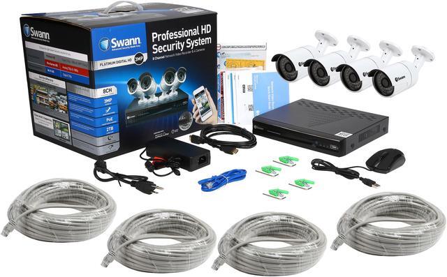 Alt view image 11 of 11 - Swann SWNVK-873004-US 8 Channel H.264 Level 8 Channel 3MP Network Video Recorder & 4 x NHD-815 3MP Cameras