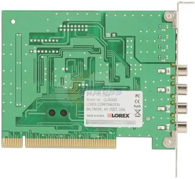 Alt view image 4 of 6 - Lorex QLR0440 4 Channel PCI DVR Video Card