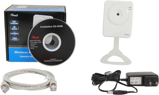 Alt view image 6 of 6 - Rosewill RSCM-12001 640 x 480 MAX Resolution RJ45 Wireless N Internet IP Camera