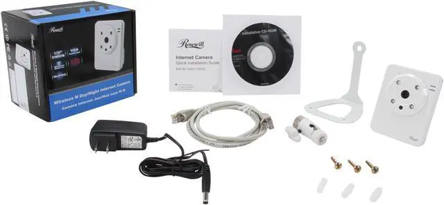 Alt view image 5 of 5 - Rosewill RSCM-12002 640 x 480 MAX Resolution RJ45 Wireless N Day/Night Internet IP Camera