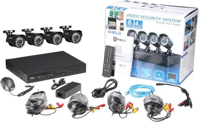 Alt view image 9 of 9 - SHIELD Series RSCM-0708B041 - 8-Channel, H.264-Level DVR Surveillance Kit with Four 700 TVL Cameras - Night Vision Up to 65 Feet, Remote Viewing Supported (HDD Not Included)