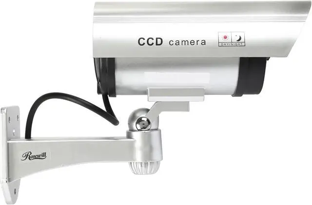 Alt view image 5 of 6 - Rosewill Dummy / Fake Surveillance Security CCTV Camera Indoor Outdoor, with One LED Light & Warning Security Alert Sticker