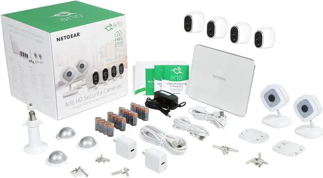Alt view image 14 of 14 - NETGEAR Arlo Smart Home Security Camera System - 4 HD, 100% Wire-Free, In / Outdoor Cameras w/ Night Vision Battery Powered and 2 Arlo Q 1080p Wi-Fi Camera w/ 2 Way Audio & 7 Days of FREE