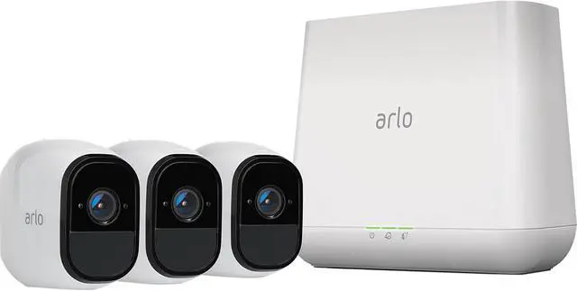 Main image of Arlo Pro Smart Security System 3 Wire-Free HD Camera with Siren, Audio | Indoor / Outdoor | Night Vision Rechargeable Battery Powered, Free Arlo Basic 7-Day Cloud Storage Recording- VMS4330-100NAS