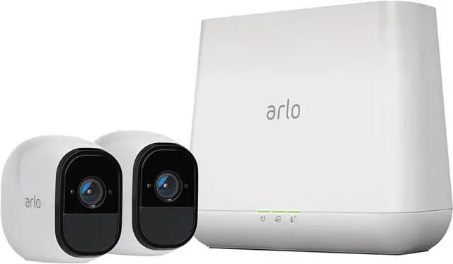 Main image of Arlo Pro Security System - 2 x Rechargeable Battery Powered Wire-Free HD Night Vision Indoor / Outdoor Security Camera with Audio and Siren - VMS4230-100NAS