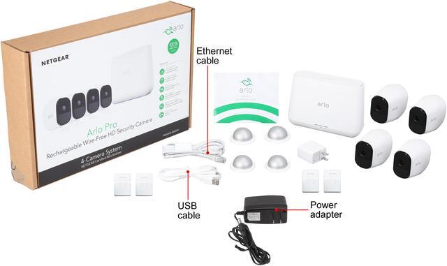 Alt view image 10 of 9 - Arlo Pro (Refurbished) 4 Wire-Free HD Camera System with Siren, Audio | Indoor/Outdoor | Night Vision Rechargeable Battery Powered, Free Arlo Basic 7-Day Cloud Storage Recording- VMS4430-100NAR