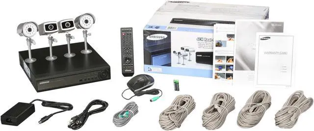 Alt view image 15 of 15 - SAMSUNG 4 Camera+4 Channel 250GB DVR MPEG4 Compression Surveillance Kit (SHR-1041K)