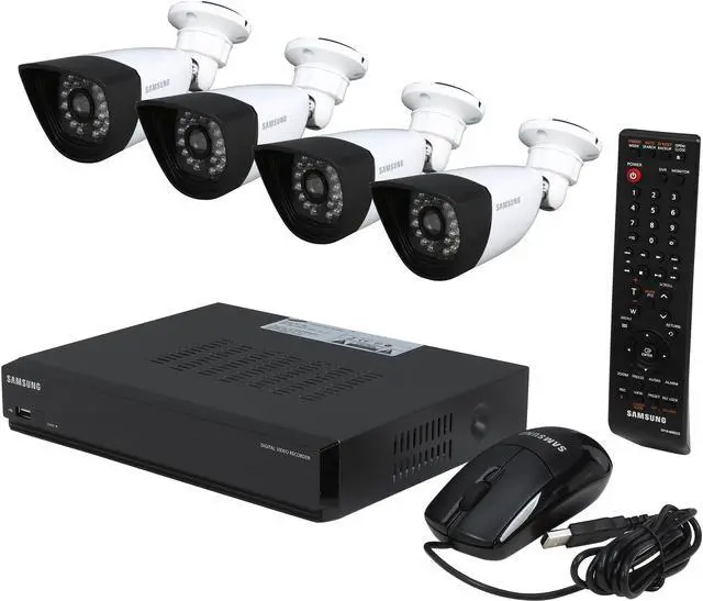 Main image of Samsung SDS-P3040 4 Channel DVR Security System w/ 4 x 600TVL True Day & Night Outdoor Camera