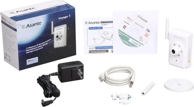 Alt view image 7 of 7 - Asante Voyager-1 1280 x 1024 MAX Resolution RJ45 Wireless 1.3 MP CMOS Day/ Night IP Security Camera