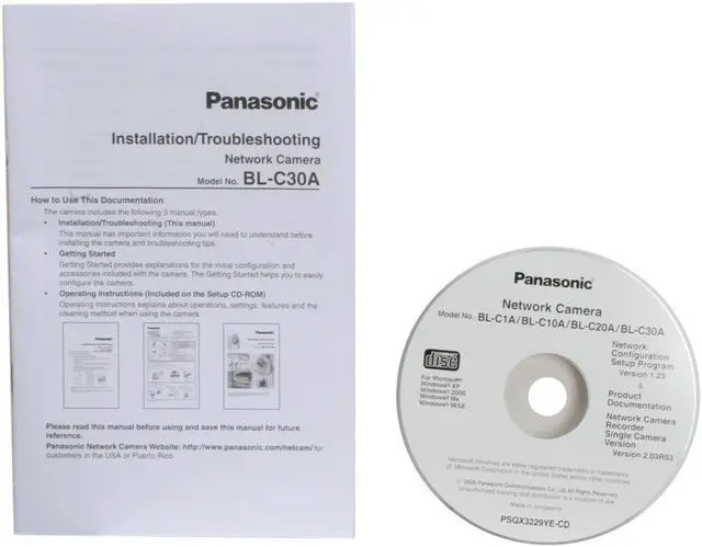 Alt view image 8 of 9 - Panasonic BL-C30A 640 x 480 MAX Resolution RJ45 Wireless 802.11b/g PetCam Network Camera