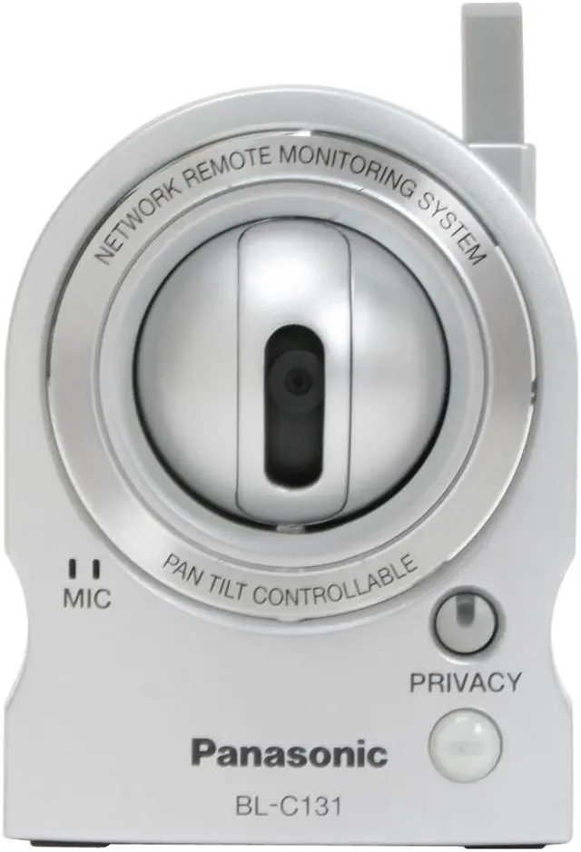 Alt view image 2 of 7 - Panasonic BL-C131A 640 x 480 MAX Resolution RJ45 Wireless Pan/Tilt MPEG-4 PetCam Network Camera with Preset Modes