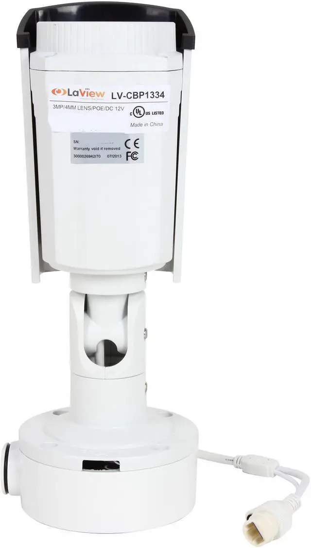 Alt view image 6 of 8 - LaView LV-CBP1334 ONVIF Full HD IP CAM with 3 Megapixel 1080P Resolution 4mm Fixed Lens 90ft. IR Distance PoE