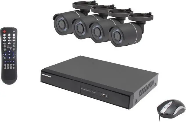Main image of LaView LV- KD1884Y Complete 8 Channel 960H Security DVR System w/ Easy DIY Four 700TVL Infrared Surveillance Cameras (No HDD)