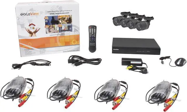 Alt view image 9 of 9 - LaView LV- KD1884Y Complete 8 Channel 960H Security DVR System w/ Easy DIY Four 700TVL Infrared Surveillance Cameras (No HDD)
