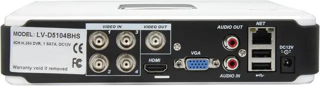 Alt view image 4 of 9 - LaView LV-KD5144B Cube Series 4 CH D1 Security DVR Cloud System w/ Easy DIY Four 600TVL Infrared Surveillance Cameras (No HDD)