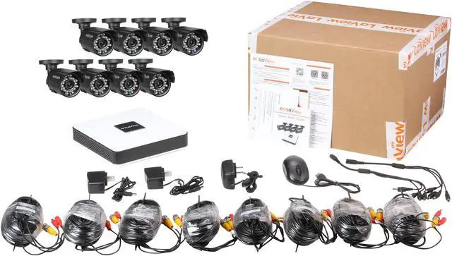 Alt view image 9 of 9 - LaView LV-KD5188D-T1 Cube Series 8 CH Security DVR Cloud System w/ 1TB HDD Easy DIY Eight 600TVL Infrared Surveillance Cameras