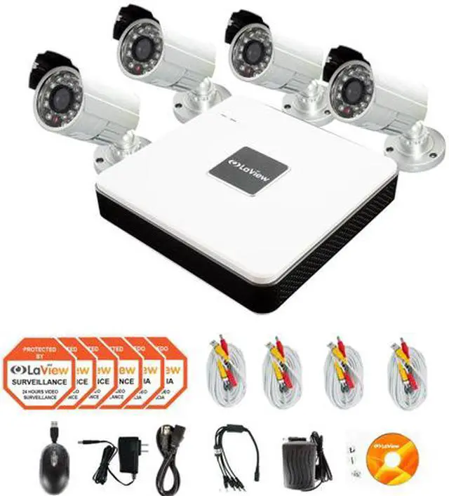 Main image of LaView LV-KD51847S 8 Channel H.264 Level CUBE Plus Motion Detection 4 Channel DVR + 4 x 700TVL Cameras (No HDD Included)