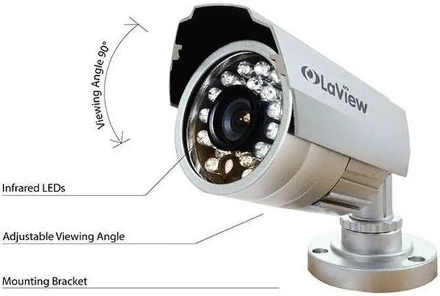 Alt view image 3 of 5 - LaView LV-KD51847S 8 Channel H.264 Level CUBE Plus Motion Detection 4 Channel DVR + 4 x 700TVL Cameras (No HDD Included)