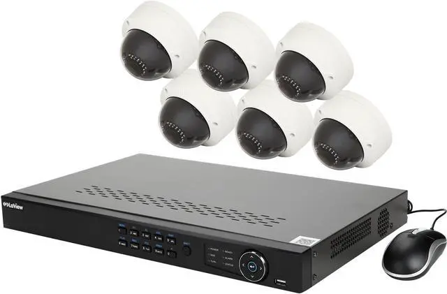 Alt view image 2 of 11 - LaView LV-KNP3988P86D206 Premium High Definition IP Surveillance System 8 Channel NVR + 6 x 3MP Wide Angle Day/Night In/Outdoor Vandal Proof Dome Cameras (No HDD Included)