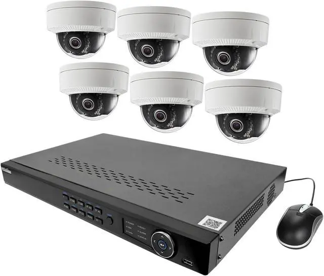 Main image of LaView LV-KNP3988P86D206 Premium High Definition IP Surveillance System 8 Channel NVR + 6 x 3MP Wide Angle Day/Night In/Outdoor Vandal Proof Dome Cameras (No HDD Included)