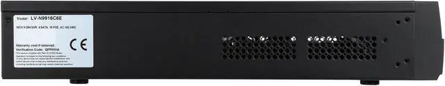 Alt view image 3 of 7 - LaView LV-N9916C6E 16 Ch. Built-in POE NVR, 16 Ch. Video: 2 MP @ 30fps & 2 Way Audio, Alarm Input/Output, Support 4 SATA HDD of up to 16 TB
