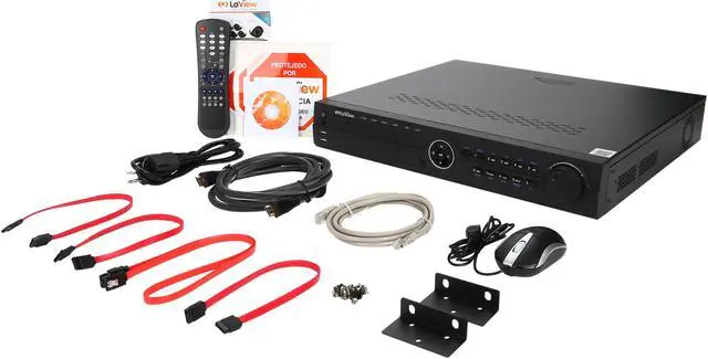 Alt view image 7 of 7 - LaView LV-N9916C6E 16 Ch. Built-in POE NVR, 16 Ch. Video: 2 MP @ 30fps & 2 Way Audio, Alarm Input/Output, Support 4 SATA HDD of up to 16 TB