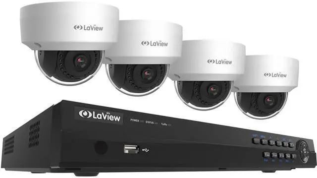 Main image of LaView LV-KNT982D22D4 4MP Zoom HD 8 Channel NVR PoE IP Security System, with 2pcs 4MP (2688 x 1520p) and 2pcs 2MP (1920 x 1080p) Dome Camera (No HDD Included, Sold Separately)