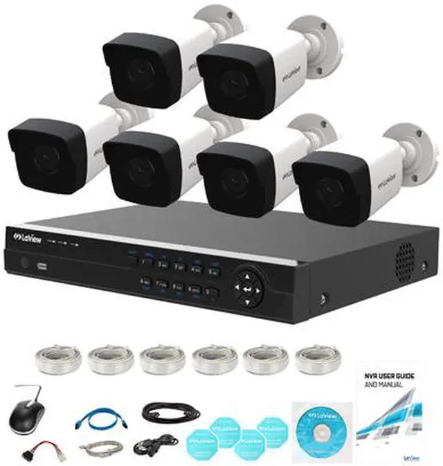 Alt view image 2 of 6 - LaView LV-KNT984A42W4 4MP Zoom HD 8 Channel NVR PoE IP Security System, with 2pcs 4MP (2688 x 1520p) and 4pcs 2MP (1920 x 1080p) Bullet Camera (No HDD Included, Sold Separately)