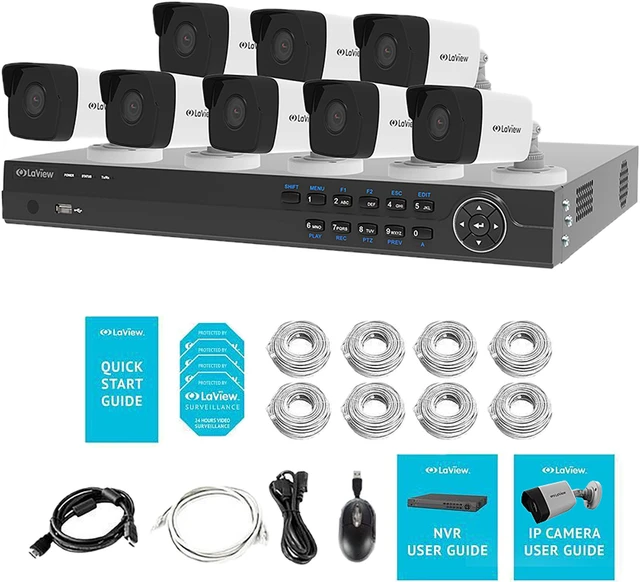 Alt view image 5 of 5 - LaView 4MP 2688 x 1520P Full PoE IP Camera Security System, 8 Channel H.265 NVR w/ 4K Output, 8 x 4MP Full HD (2688 x 1520) In / Outdoor IP Cameras (No HDD Included, Sold Separately)