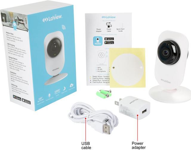 Alt view image 7 of 6 - LaView 2MP 1080P HD Fisheye Wi-Fi Security Camera with 185 Degree Viewing Angle, 2-Way Audio, Free 3-day Cloud Storage and Motion Detection (LV-PWF80216-W)