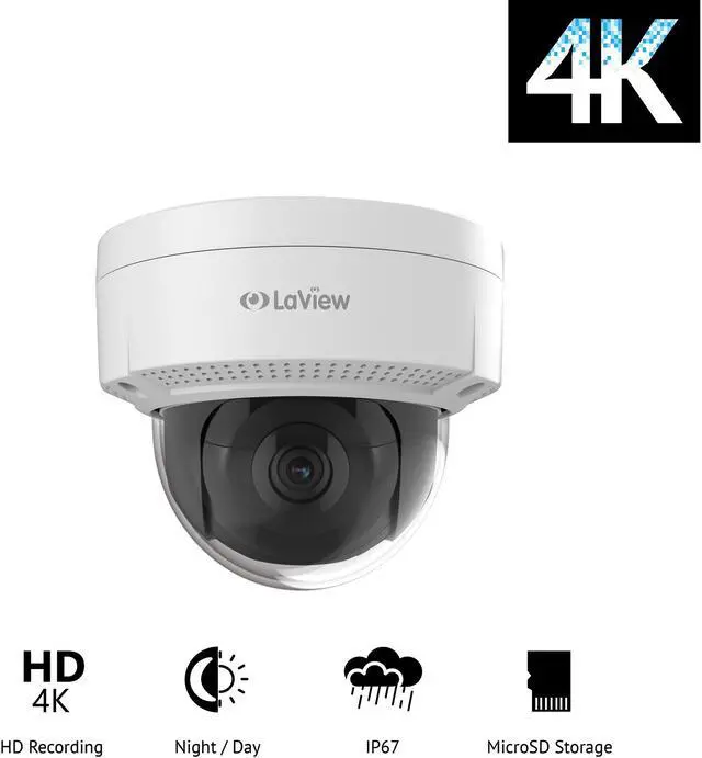 Alt view image 2 of 3 - LaView LV-PDK50802 RJ45 8.3MP Network Matrix IR Dome Camera