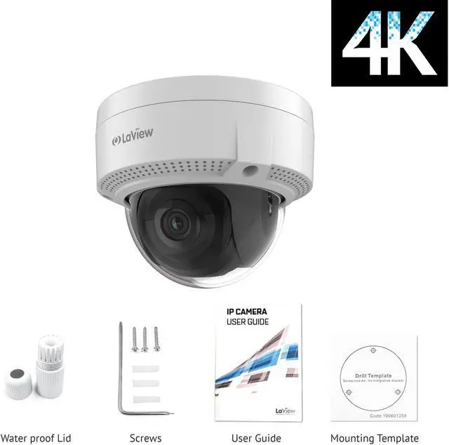 Alt view image 3 of 3 - LaView LV-PDK50802 RJ45 8.3MP Network Matrix IR Dome Camera