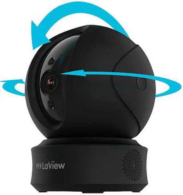 Alt view image 2 of 3 - LaView ONE PT 1080P Wireless Indoor Surveillance Camera (Black)