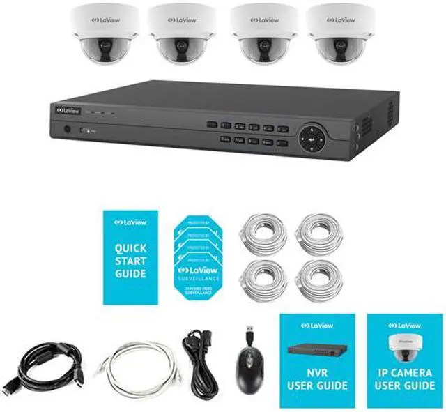 Alt view image 4 of 4 - LaView 4MP 2688 x 1520P Full PoE IP Camera Security System, 8 Channel H.265 NVR w/ 4K Output, 4 x 4MP Full HD (2688 x 1520) Dome In / Outdoor IP Cameras (No HDD Included, Sold Separately)