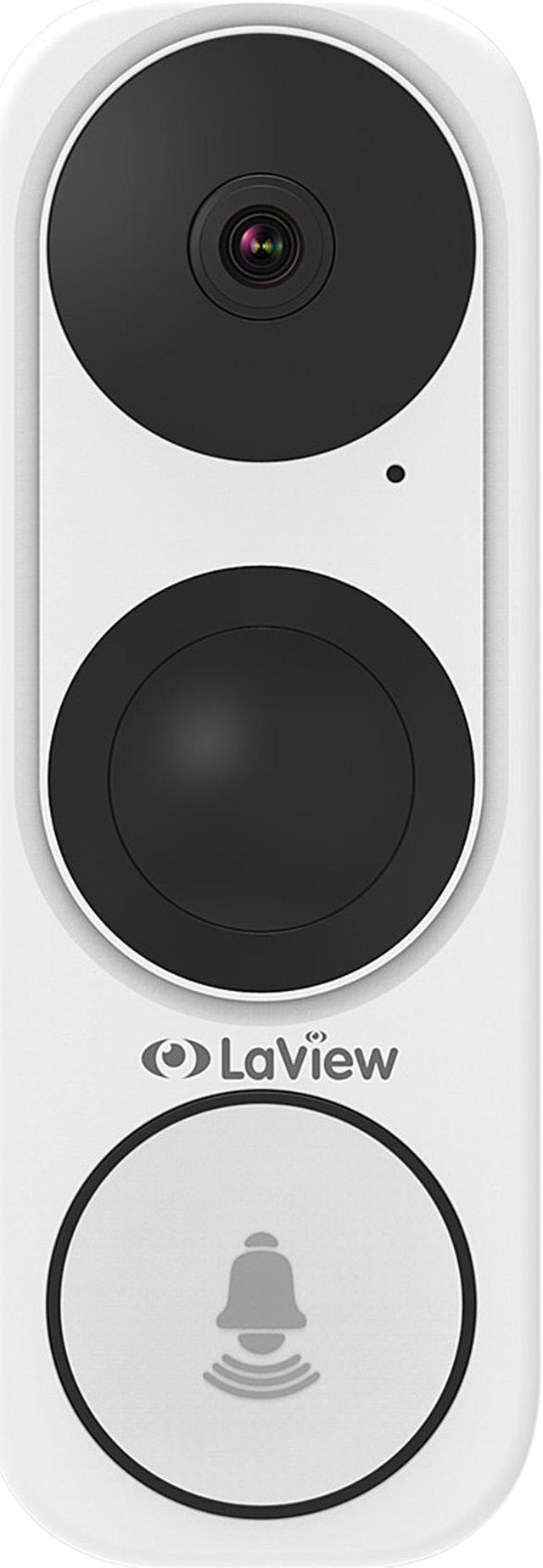 LaView LV-PDBONLO3R 3MP 2K HD Smart Video IP Doorbell Camera Wi-Fi 5 GHz,  180 Degree Vertical FOV, IP65, Starlight Color Night Vision, PIR Thermal  Detection, 8-24V AC 