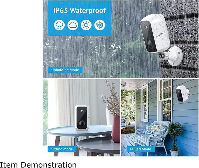 Alt view image 2 of 4 - LaView Security Camera Outdoor, Rechargeable Battery Powered 9600mAh, Wireless Security Camera Waterproof, WiFi Camera 1080P HD, Include 1 32GB SD Card, AI Motion Detection, Night Vision
