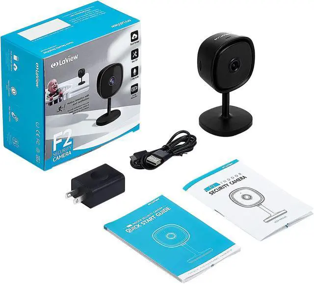 Alt view image 4 of 4 - LaView Security Camera 2K Resolution, Clear Night Vision Cameras for Home Security Indoor, Works with Alexa, Motion Detection, Two-Way Audio, Cloud Storage/SD Slot