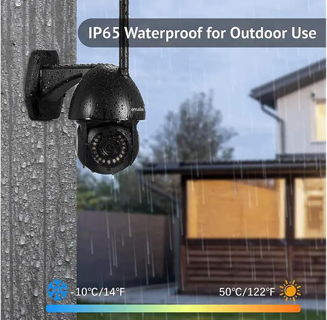 Alt view image 4 of 5 - 2K Security Camera Outdoor Starlight Color Night Vision, LaView Cameras for Home Security AI Human Detection & Auto Tracking, 2-Way Audio, IP65 Waterproof, US Cloud & SD Slot, Works with Alexa