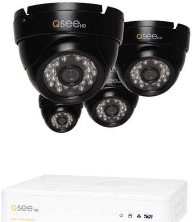 Alt view image 2 of 3 - Q-See QTH4-4CP 4-Channel AHD Surveillance DVR with 4 x 720P Day / Night In / Outdoor Security Cameras