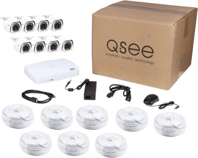 Alt view image 9 of 9 - Q-SEE QC858-8P4 8 Channel NVR Surveillance System with 8 x 3MP Full HD Day / Night In / Outdoor PoE IP Security Cameras