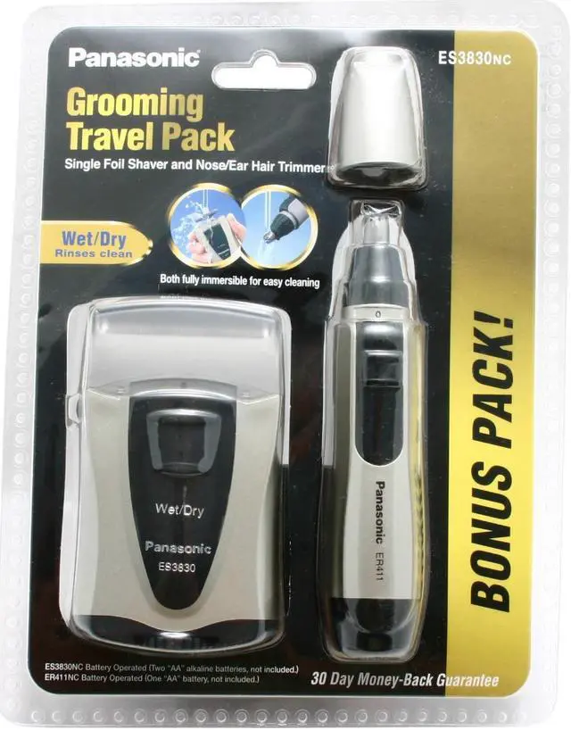 Main image of Panasonic ES3830NC Wet/Dry Single-foil Travel Shaver with Nose/Ear Hair Trimmer