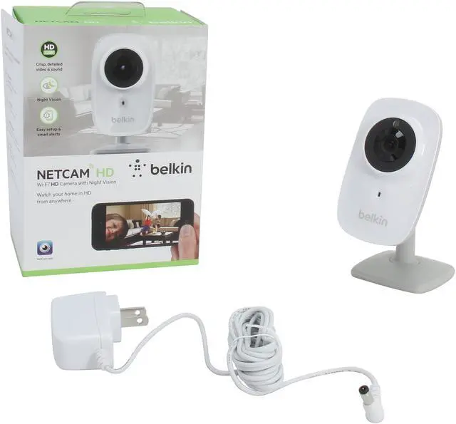 Alt view image 6 of 6 - Belkin NetCam F7D7602, Wi-Fi 720P HD IP Camera w/ Night Vision, Easy mobile-device setup