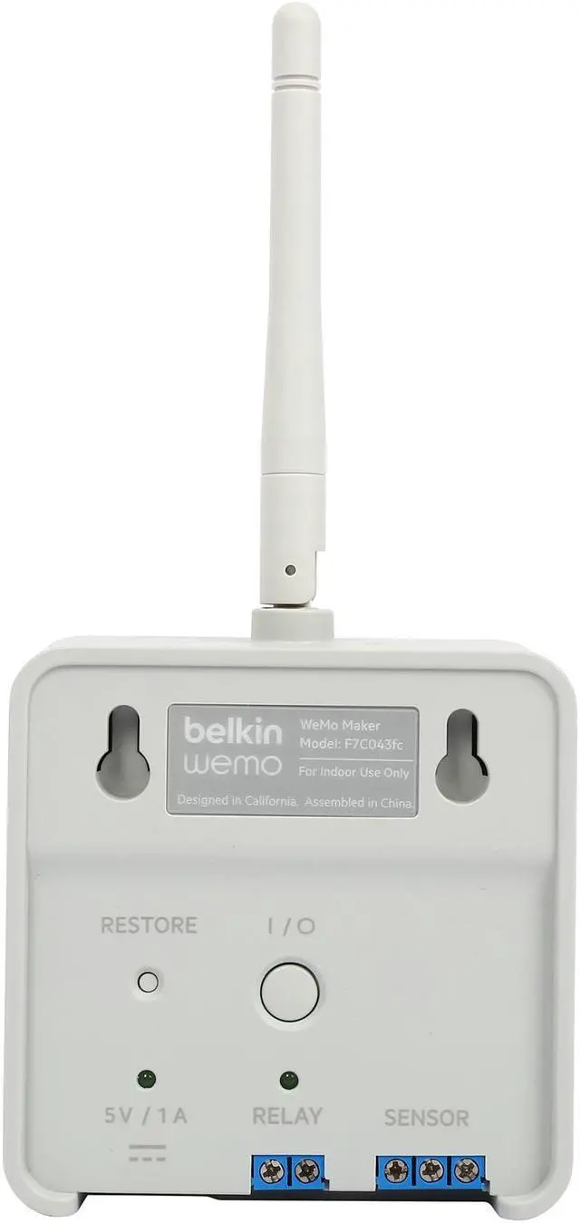 Alt view image 2 of 3 - Belkin F7C043fc WeMo Maker - Home Automation for the Tinkerer & DIY'er, Wi-Fi Enabled and WeMo App Controlled