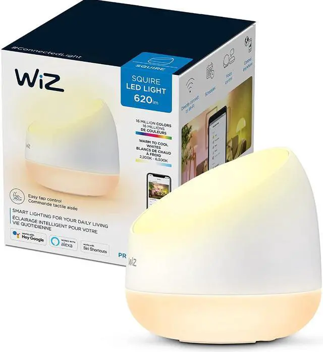 Main image of WiZ Connected Squire Portable Table Lamp, WiFi Enabled, 16 Million Colors, Compatible with Alexa and Google Home Assistant, No Hub Required