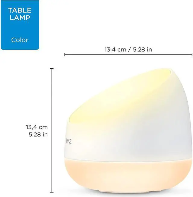 Alt view image 5 of 6 - WiZ Connected Squire Portable Table Lamp, WiFi Enabled, 16 Million Colors, Compatible with Alexa and Google Home Assistant, No Hub Required