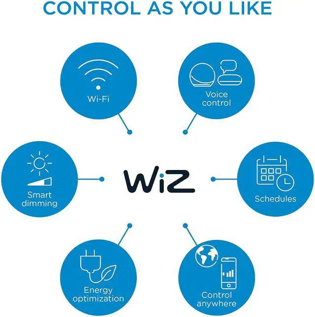 Alt view image 6 of 6 - WiZ Connected Squire Portable Table Lamp, WiFi Enabled, 16 Million Colors, Compatible with Alexa and Google Home Assistant, No Hub Required